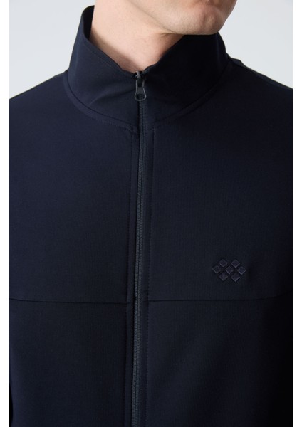 Lacivert Pamuklu Kalın Yumuşak Dokulu Comfort Fit Basic Erkek Eşofman Takım - 85260