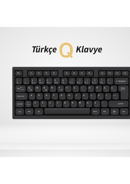 IMK-376T Kablolu Türkçe Q Klavye Mouse Seti | 105 Tuş Ergonomik Tasarım USB 2.0 10 Milyon Tuş Ömrü indirimleri