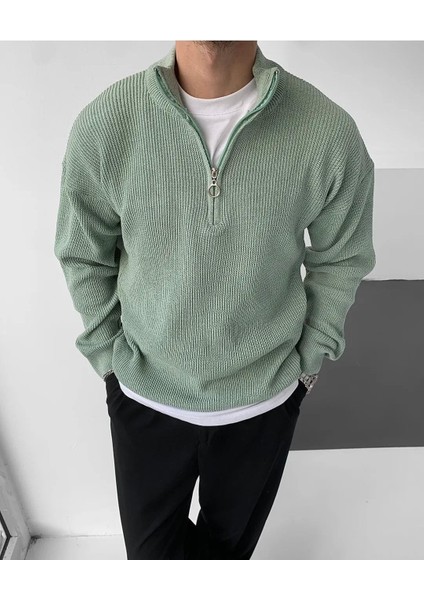 Yarım Fermuarlı Kazak