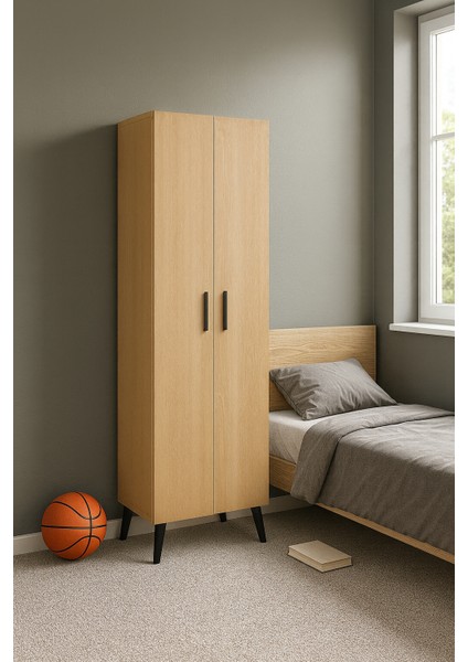 2 Kapaklı 8 Raflı Mutfak Dolabı | Banyo Dolabı | Kiler Dolabı - Sonomo