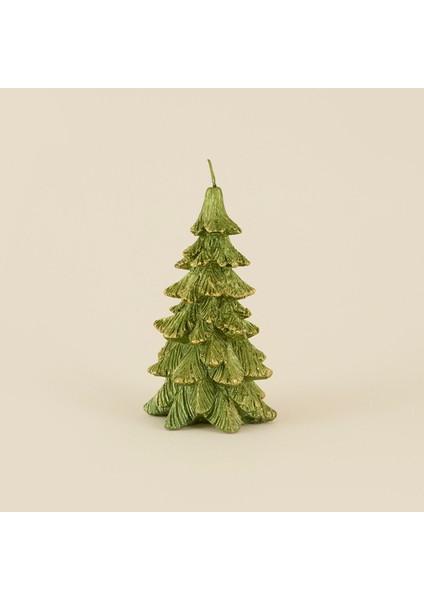 New Year Yılbaşı Çam Ağacı Şekilli Mum Yeşil fiyatları