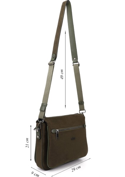 Kadın Haki Süet Uzun Askılı Omuz Çantası fiyatları