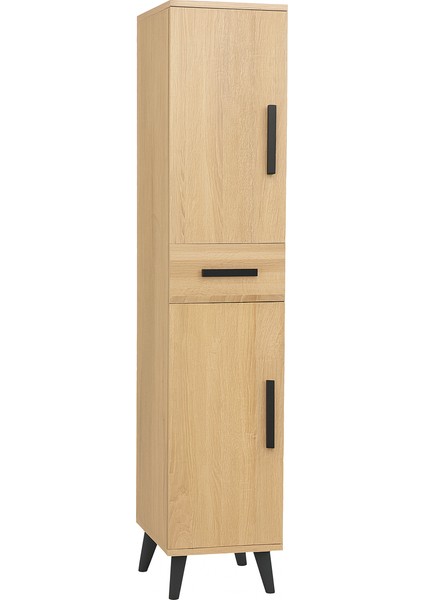 2 Kapaklı Çekmeceli 4 Raflı Mutfak Dolabı | Banyo Dolabı | Kiler Dolabı | Çok Amaçlı Dolap - Sonomo indirimleri