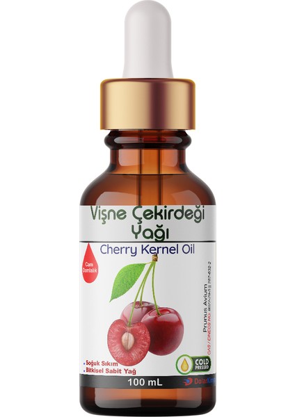Vişne Çekirdeği Yağı - 100 ml (Soğuk Sıkım Yağ,buhardanlık Esansı,oda Kokusu)
