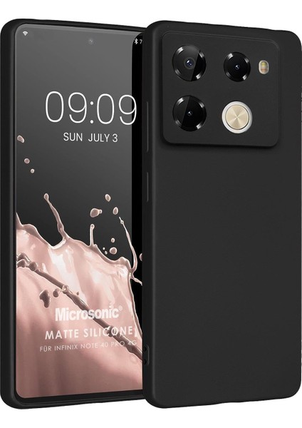 Matte Silicone Infinix Note 40 Pro Kılıf Siyah