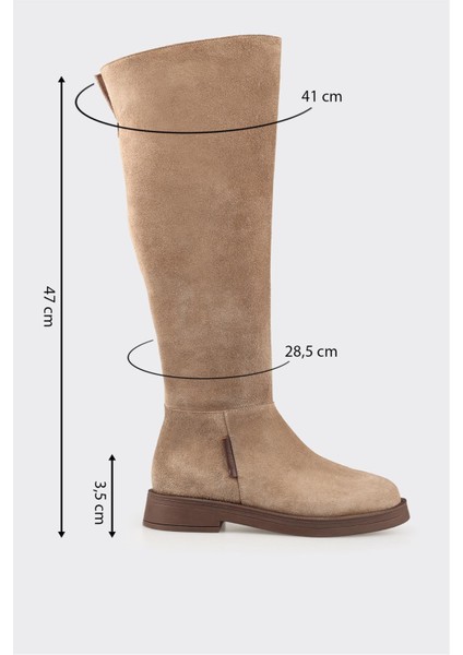 Vizon Deri Kadın Çizme indirimleri