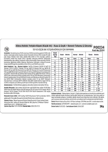 Holistik Kuzulu & Geyikli Tahılsız Küçük Irk Yetişkin Köpek Maması 2 Kg