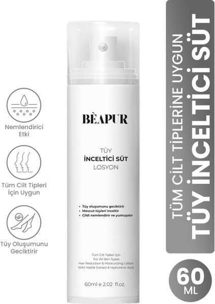 Epilasyon Sonrası Nemlendirici | Tüy İnceltici & Azaltıcı Bakım Sütü 60 Ml