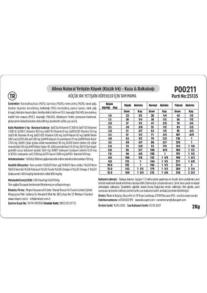 Natural Kuzulu & Balkabağı Düşük Tahıllı Küçük Irk Yetişkin Köpek Maması 2 Kg indirimleri