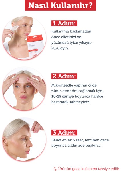 Microneedle Teknolojili Sıkılaştırıcı & Ince Çizgi Karşıtı Alın Bölgesi Patch