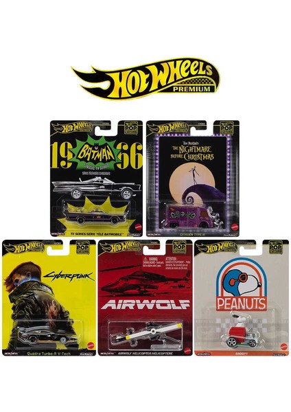 Premium Pop Culture 2025 Mix 6 Koleksiyon Seti – 5’li Diecast Model Arabalar