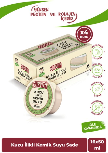 Kuzu Ilikli Kemik Suyu 50 ml 16 Adet