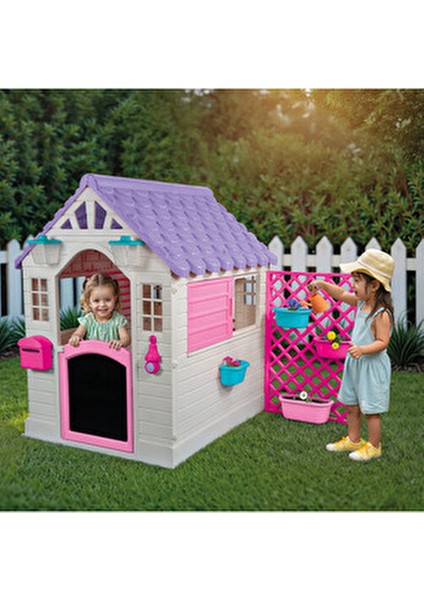 Aksesuarlı Zilli Oyun Evi Kız Çocuklar İçin İç Dış Mekan Kullanımına Uygun