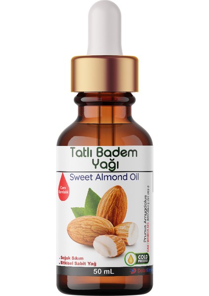 Tatlı Badem Yağı - 50 ml (Soğuk Sıkım Yağ,buhardanlık Esansı,oda Kokusu)