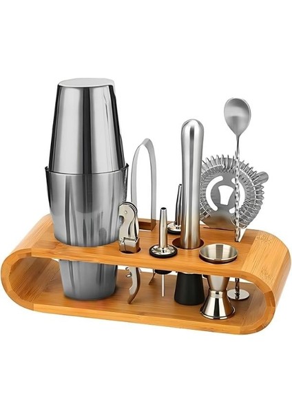 10 Parça Avantajlı Kokteyl Set Boston Shaker (750ml)