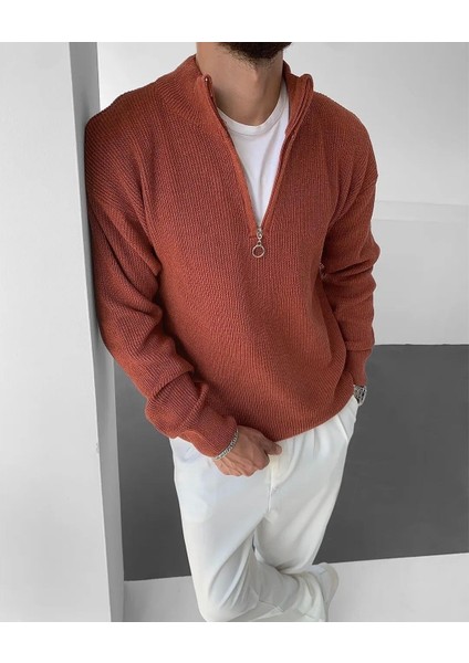 Yarım Fermuarlı Kazak