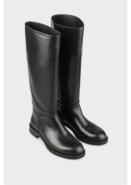 Siyah Deri Kadın Çizme fiyatları