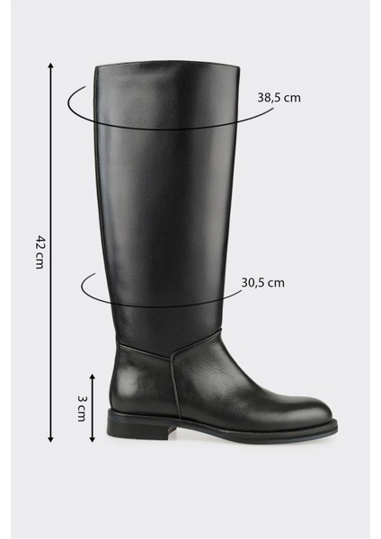 Siyah Deri Kadın Çizme indirimleri