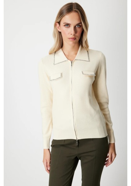 Taş Işlemeli Triko Hırka 65926