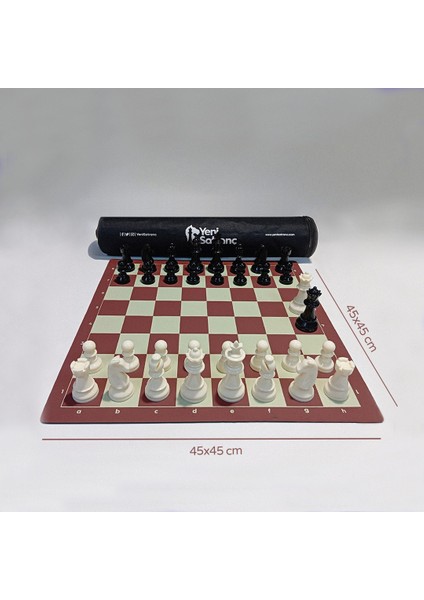 Profesyonel Satranç Takımı (95mm - Ağırlıklı - Yedek Vezirli) 700gr 45x45 cm Boyutunda