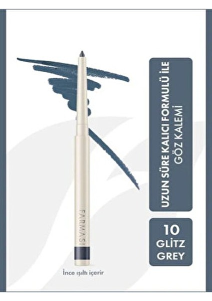 Asansörlü Göz Kalemi 10 Glitzgrey Uzun Süre Kalıcı Yumuşak Uçlu Kolay Sürüm fiyatları