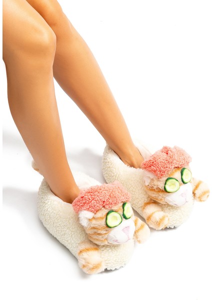 Spa-2 Kadın Hayvanlı Panduf Beyaz 36/41