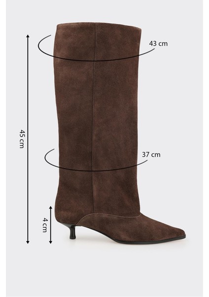 Kahve Deri Kadın Çizme indirimleri