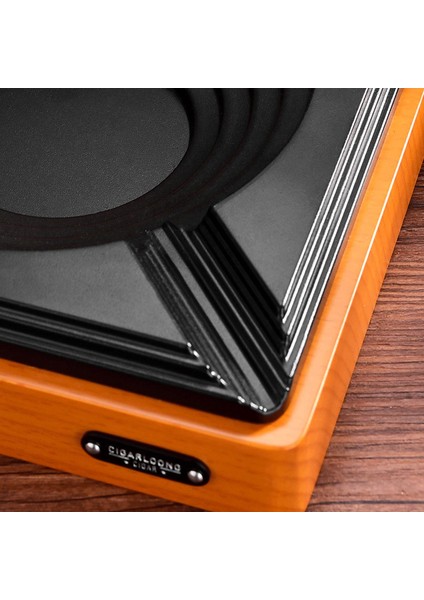 Cigarloong Ahşap Kare Puro Küllüğü Siyah 4lü modelleri