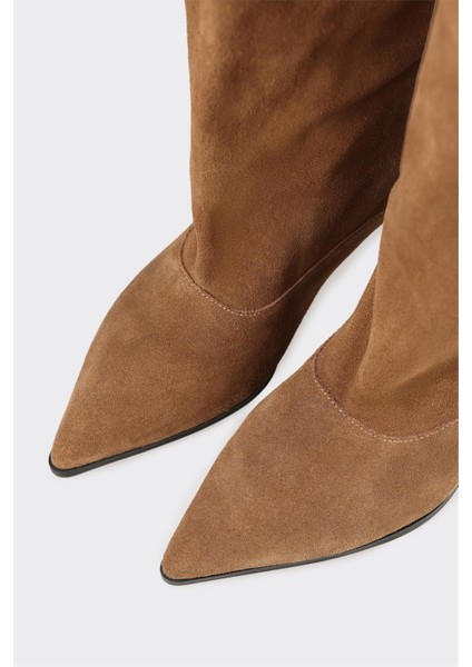 Taba Deri Kadın Çizme fırsatları