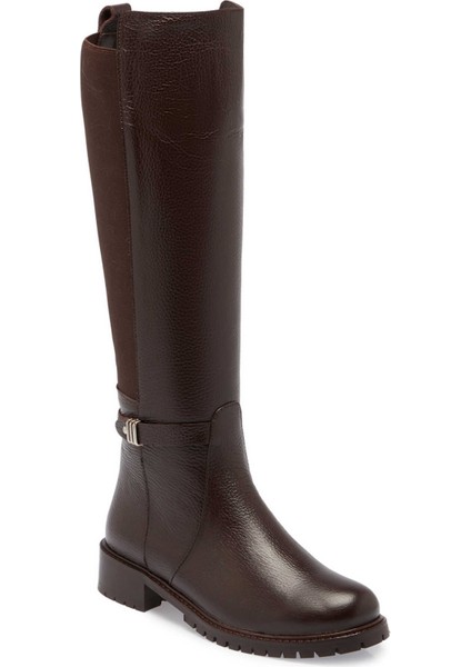 Kahve Deri-Tekstil Kadın Klasik Çizme - K24K1CM67712-A42