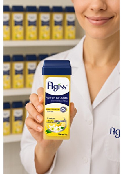 Roll-On Sir Ağda 100 ml Limon Kuru Ciltler İçin 3 Adet 28 Gün Boyunca Etkili