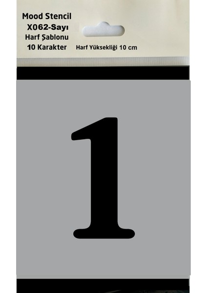 Stencil Rakam Boyama Şablonu X062-SAYI