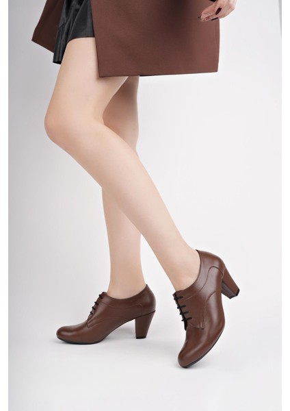 Tarçın Hakiki Deri Günlük Kadın Topuklu Ayakkabı TRC50-1070 fiyatları