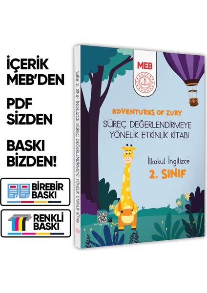 2026 MEB İlkokul 2.Sınıf İNGİLİZCE Süreç Değerlendirmeye Yönelik Etkinlik Kitabı BASKI ÜCRETİ