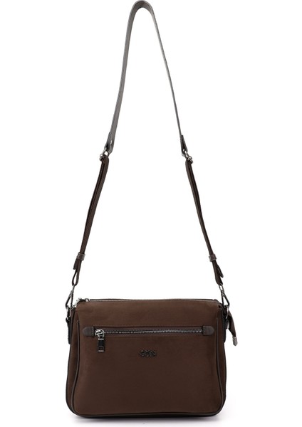 Kadın Kahve Süet Uzun Askılı Omuz Çantası