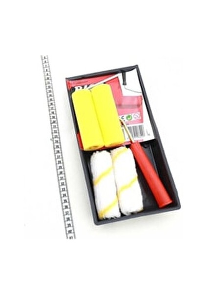 Sünger Rulo Fırça Seti 4 Yedekli Sarı ve Beyaz Renkli Yedek Fırçalarla Sanatsal Uygulamalar İçin fırsatları