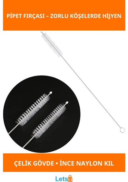 Esnek Çelik Pipet Temizleme Fırçası