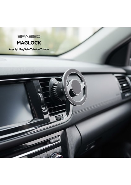 Maglock Sarsıntı Önleyici Magsafe Araç Tutucu - 3 Kat Güçlü Menfez Tutuşu ve 360° Ayar fiyatları