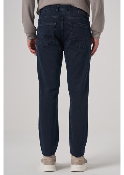 Erkek Lacivert Denim 5 Cep Slim Fit Jean Kot Pantolon indirimleri