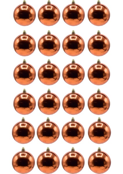 4 cm 24LÜ Bakır Cici Top Mat Yılbaşı Ağacı Süsü modelleri