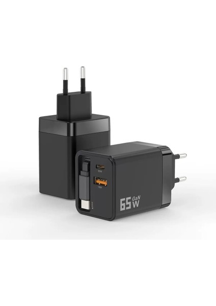 Linkage Lkc-56 Gan 65WATT 2xusb-C + 1xusb-A Çıkışlı, Dahili Usb-C Kablolu Hızlı Duvar Şarj Aleti fiyatları