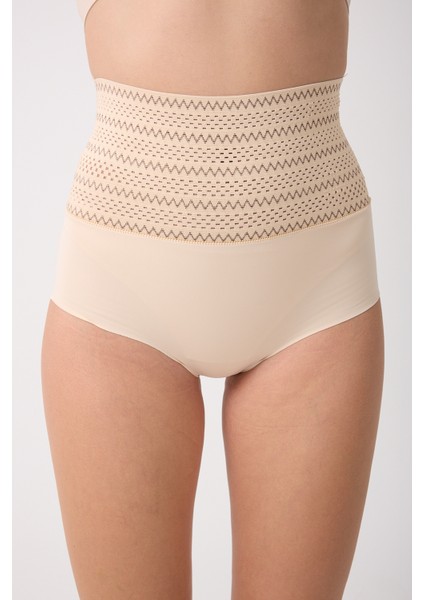 Lippo Model Beli Desenli Karın ve Göbek Toparlayıcı Külot Korse