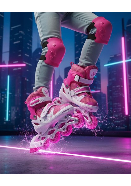 4 Tekerli Çocuk Pateni Kız Çocuk Erkek Çocuk Pateni (S Beden 31-34 Ayak Numarasına Uygundur )