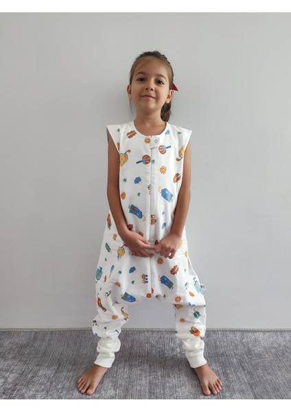 Pamuk Pazen Kolsuz Çocuk Uyku Tulumu Çift Kat Pazen %100 Pamuk Nefes Alan Terletmez Kumaş fiyatları