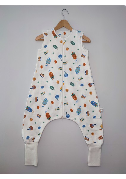 Pamuk Pazen Kolsuz Çocuk Uyku Tulumu Çift Kat Pazen %100 Pamuk Nefes Alan Terletmez Kumaş indirimleri