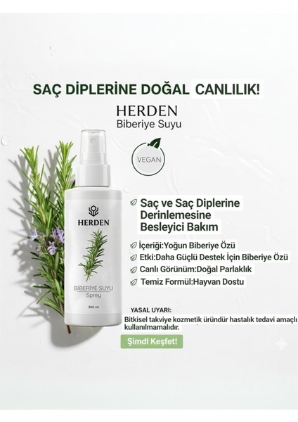 Biberiye Suyu Sprey 300 ml Doğal Besleyici ve Parlaklık Için Destek