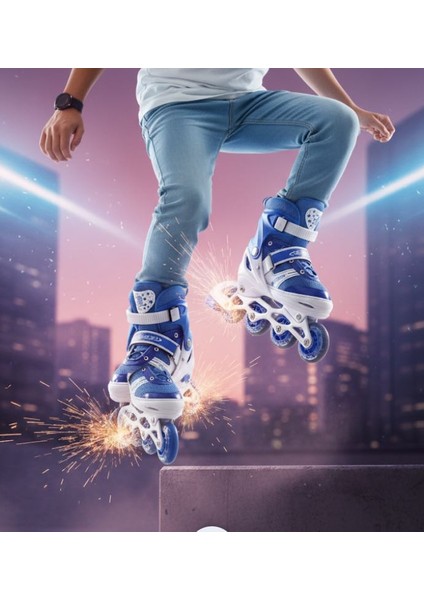 4 Tekerli Çocuk Pateni Kız Çocuk Erkek Çocuk Pateni (M Beden (35-38AYAK Numarasına Uygundur.