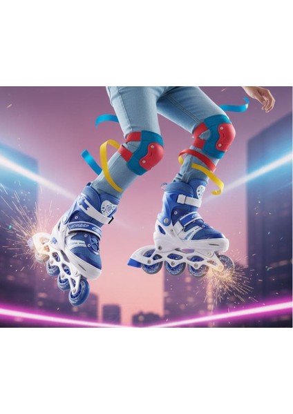 4 Tekerli Çocuk Pateni Kız Çocuk Erkek Çocuk Pateni (M Beden (35-38AYAK Numarasına Uygundur. fırsatları