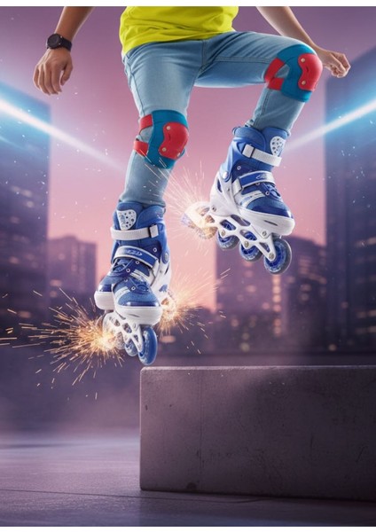 4 Tekerli Çocuk Pateni Kız Çocuk Erkek Çocuk Pateni (M Beden (35-38AYAK Numarasına Uygundur. indirimleri