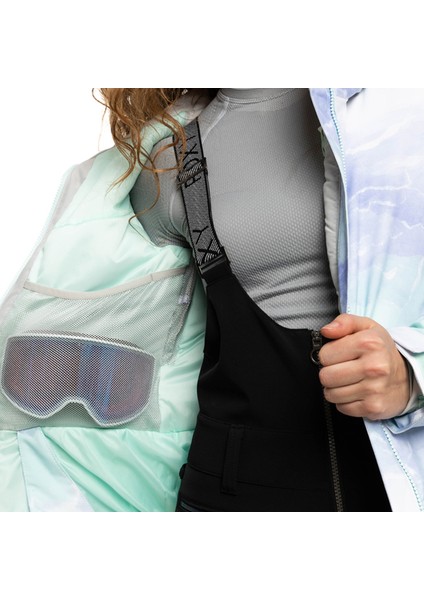 Kadın Snowboard Ceketi Jet Ski Mavi